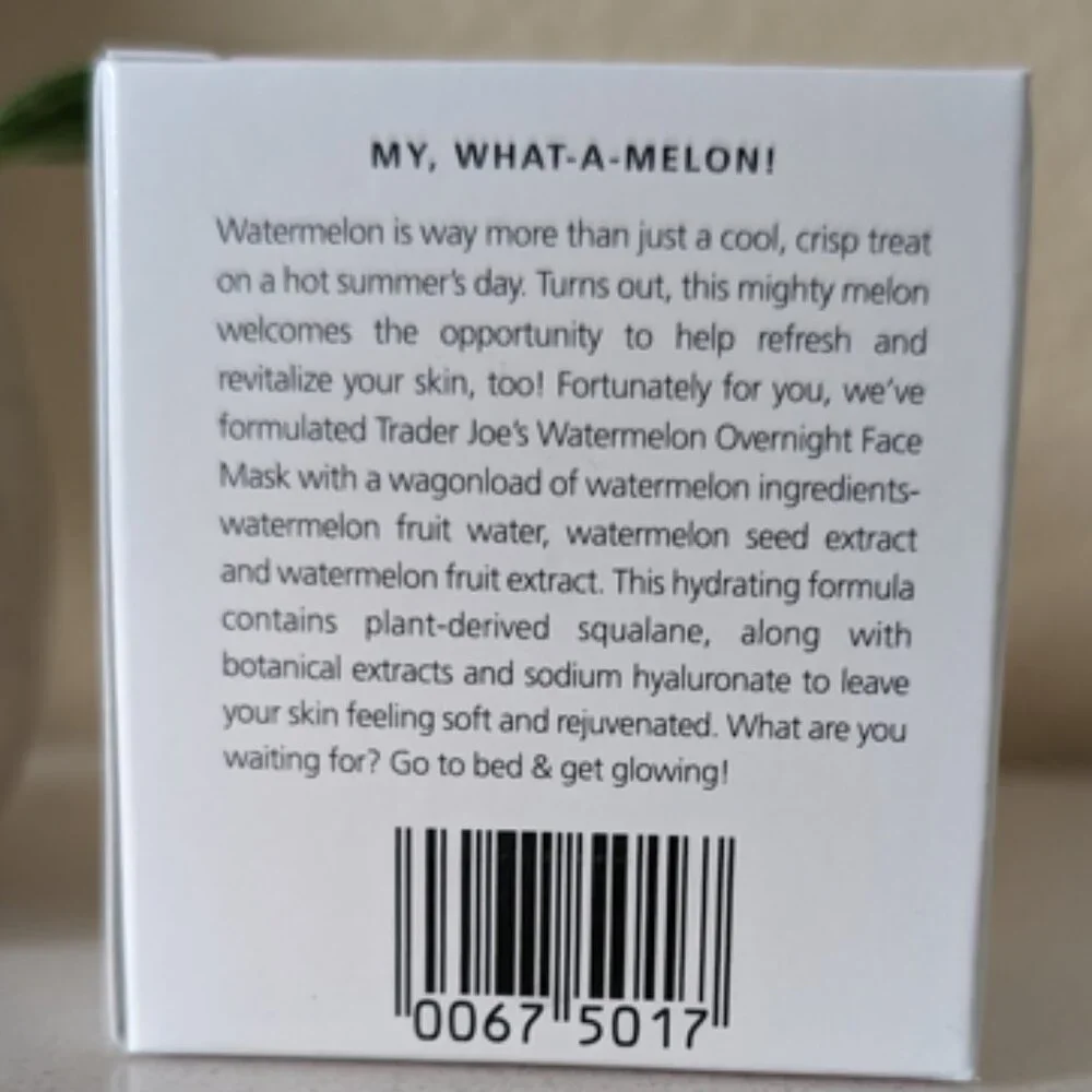 Trader Joe's Face Mask and Lip Mask